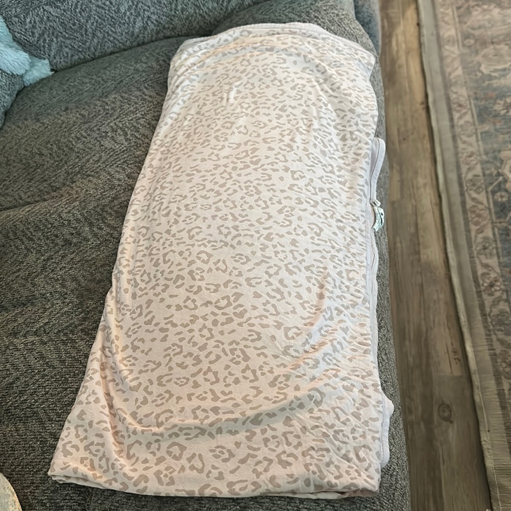 Small leopard blush swaddle kyte baby